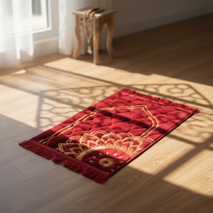 Travel-Friendly Velvet Prayer Mat